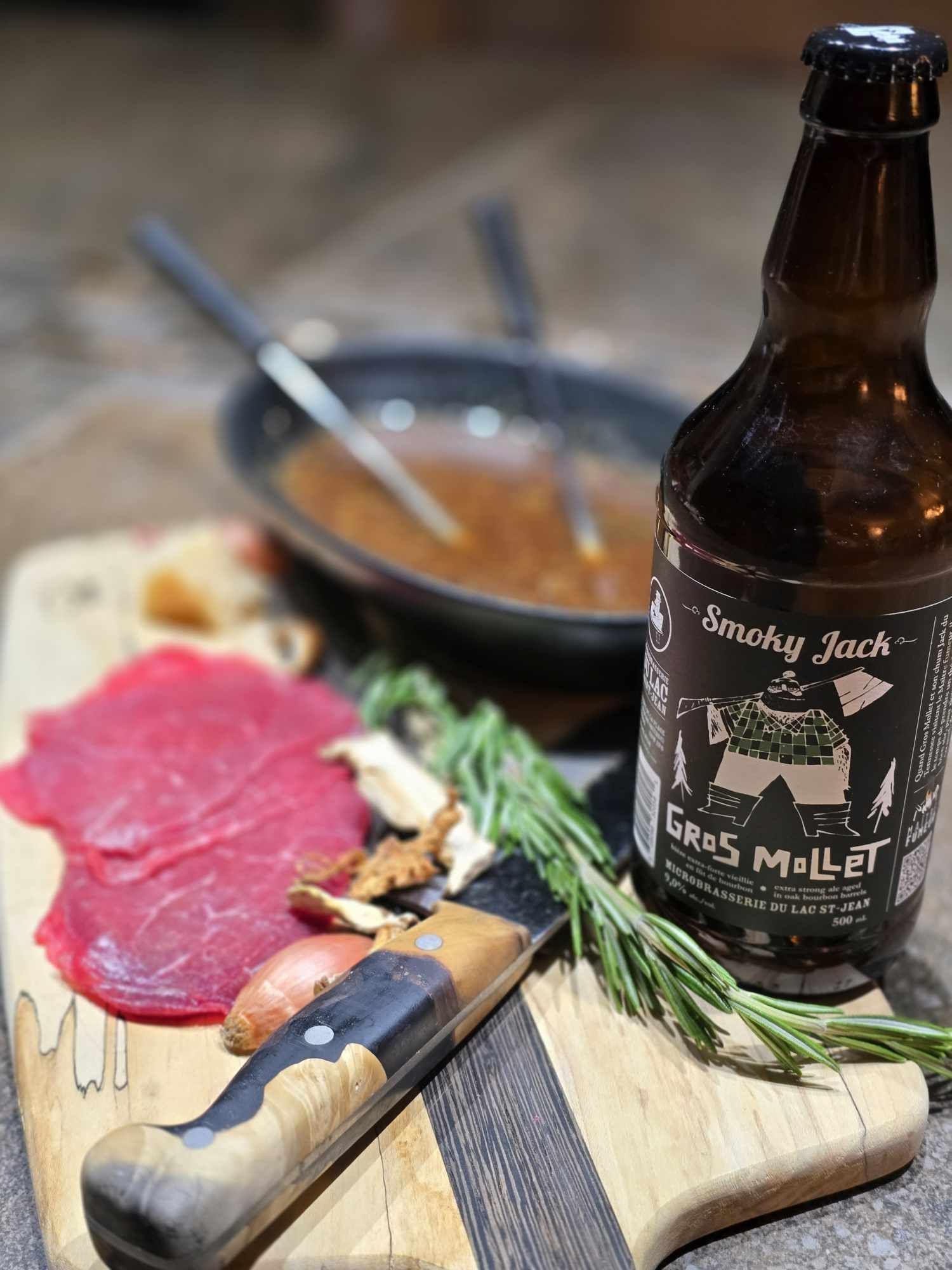 Bouillon de fondue forestier à la Smoky Jack - Microbrasserie du Lac St-Jean